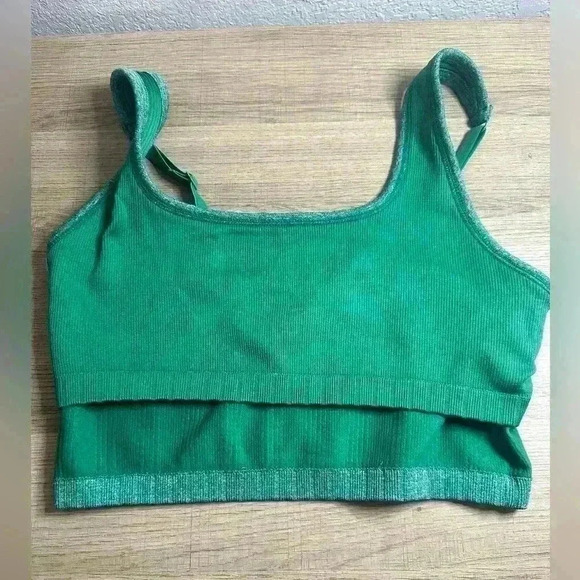 Aerie Seamless Heather Square Neck Longline Bralette size small NWT - Picture 3 of 4